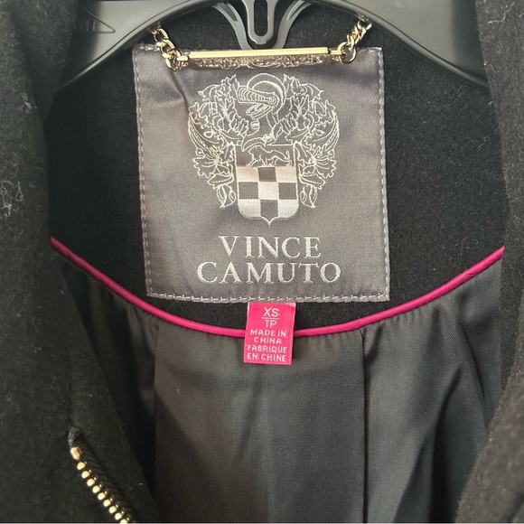 Vince Camuto Fall/Winter Wool Trench Coat Black Size XS - Picture 11 of 11